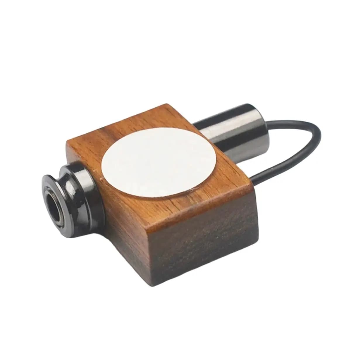 B72ABG Clip Pickup Transducer for Acoustic Classic Guitar with Wood Case 6.35mm Jack for Ukulele Kalimba Mandolin