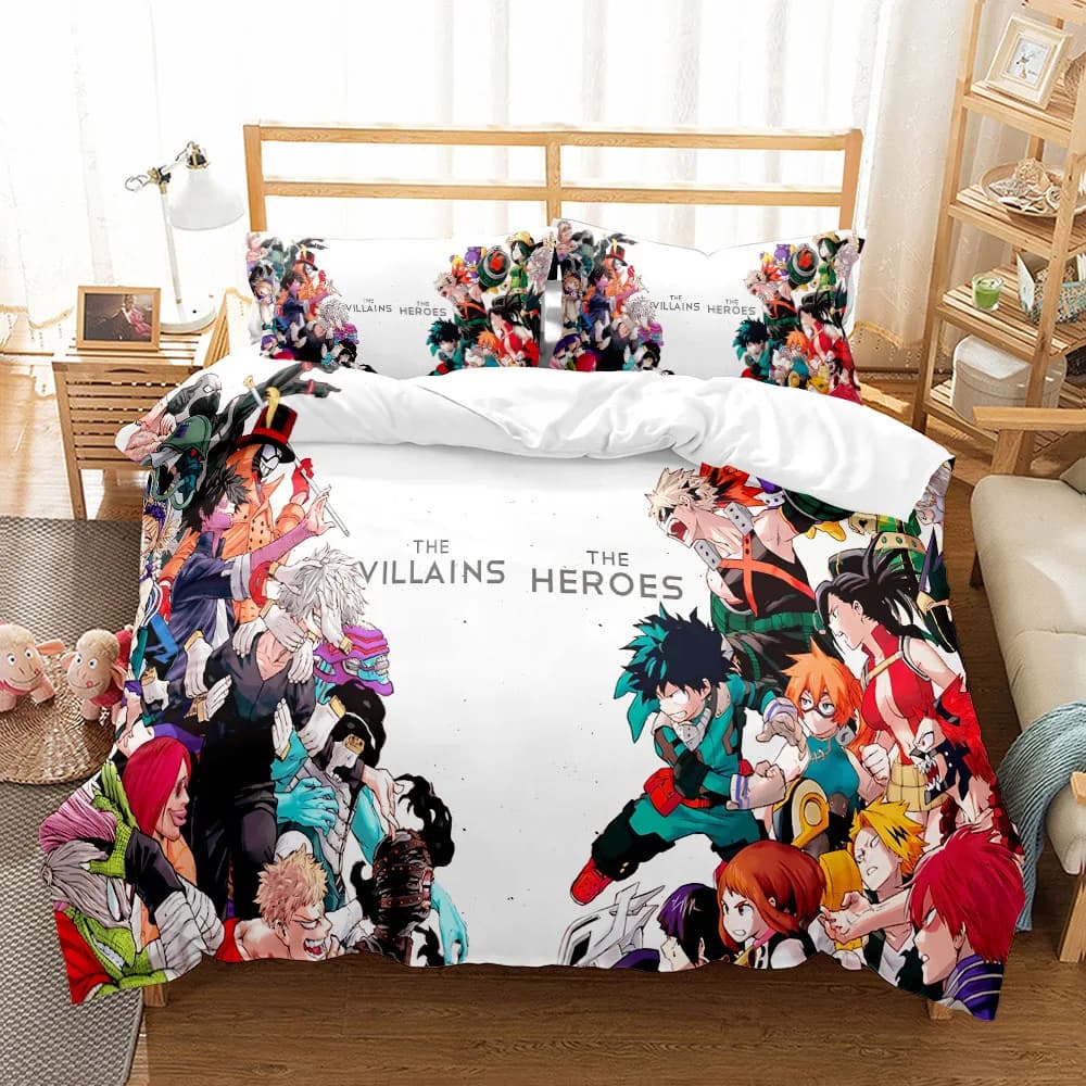 Set copripiumino per campus per ragazzi della scuola Set biancheria da letto anime king size king size king size king size americano