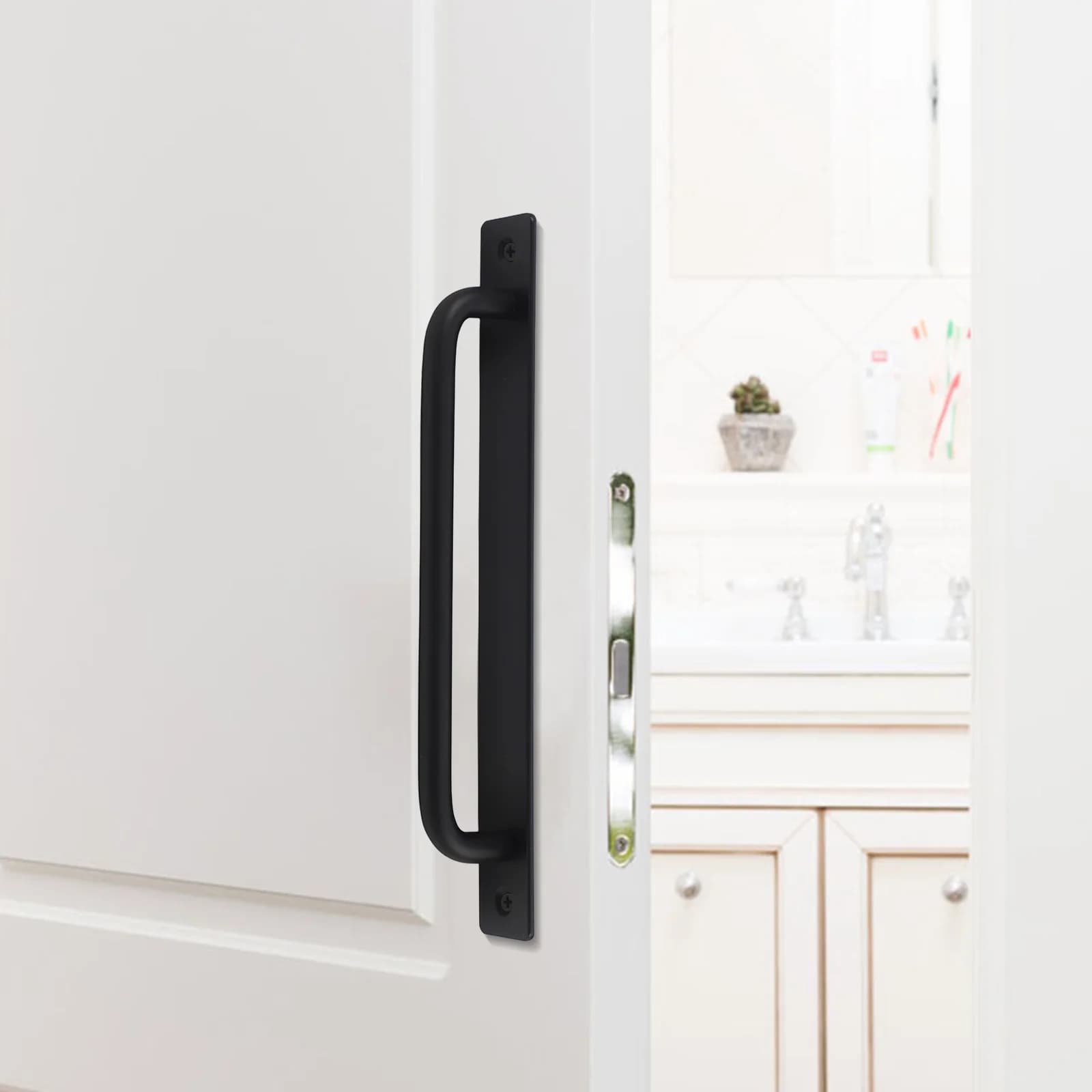 1pc Maniglia per porta in lega di alluminio Push-pull Balcone Cancello Finestra Tira Manopola Maniglia pesante Ferramenta per mobili Nero/Argento/Oro