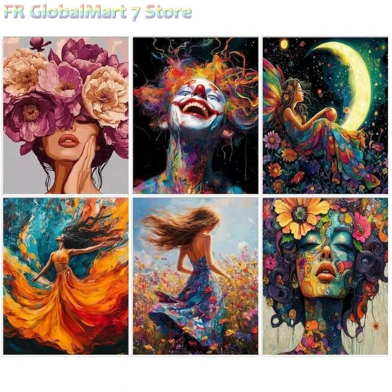 Diamond Painting Paint By Numbers For Adults Girl Figure Diamond Painting Acrylic Paints Coloring By Numbers Unique Gift Diy I