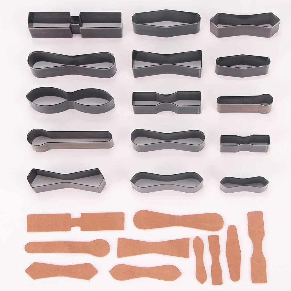 Set of 1 ribbon-shaped multifunctional mould for knives, bow-shaped molding tool for handmade leather bags, leather punching tool set