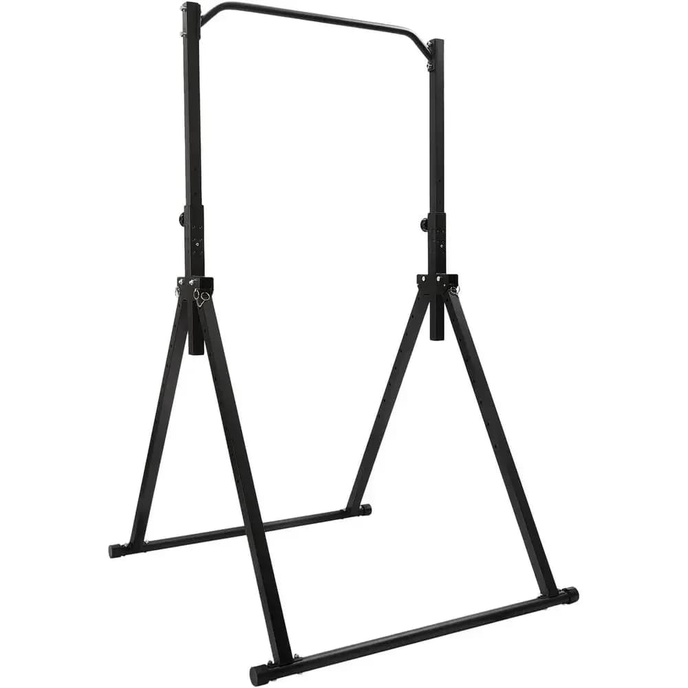 Adjustable Pull-Up Bar Station with Triangular Power Tower for Home Gym Strength Training