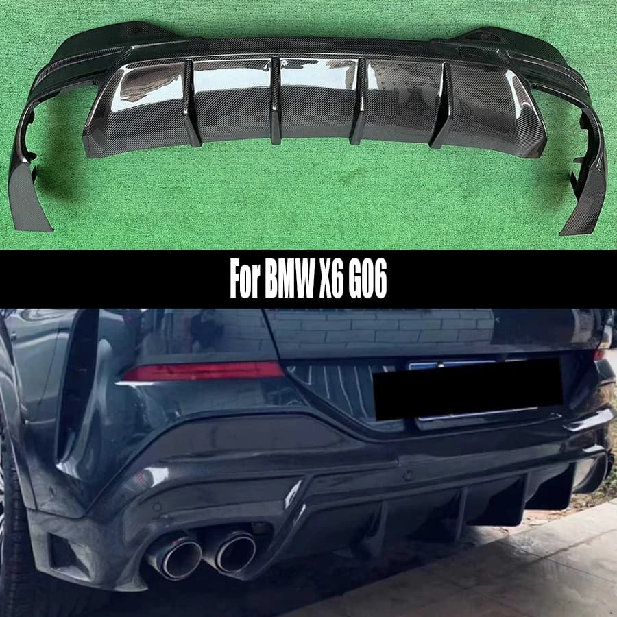 For BMW X6 G06 Carbon Fiber Back lip Car Rear Bumper Diffuser Rear Splitters Spoiler Back lip shunt Upgrade body kit