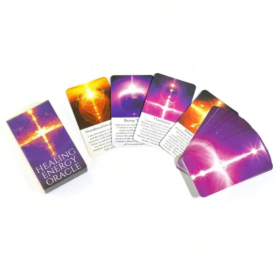 Gioco di carte Oracle di energia curativa Mazzo di predizione della fortuna per giochi di raccolta di feste