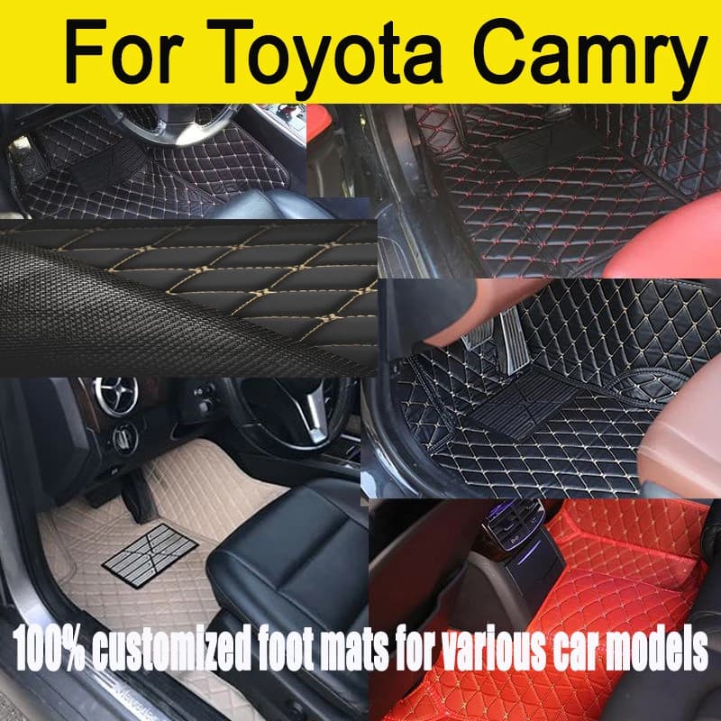 Car Mats For Toyota Camry Daihatsu Altis XV40 2006~2011 Durable Rugs Leather Floor Mat Carpet Anti Dirt Pad Car Accessories 2007
