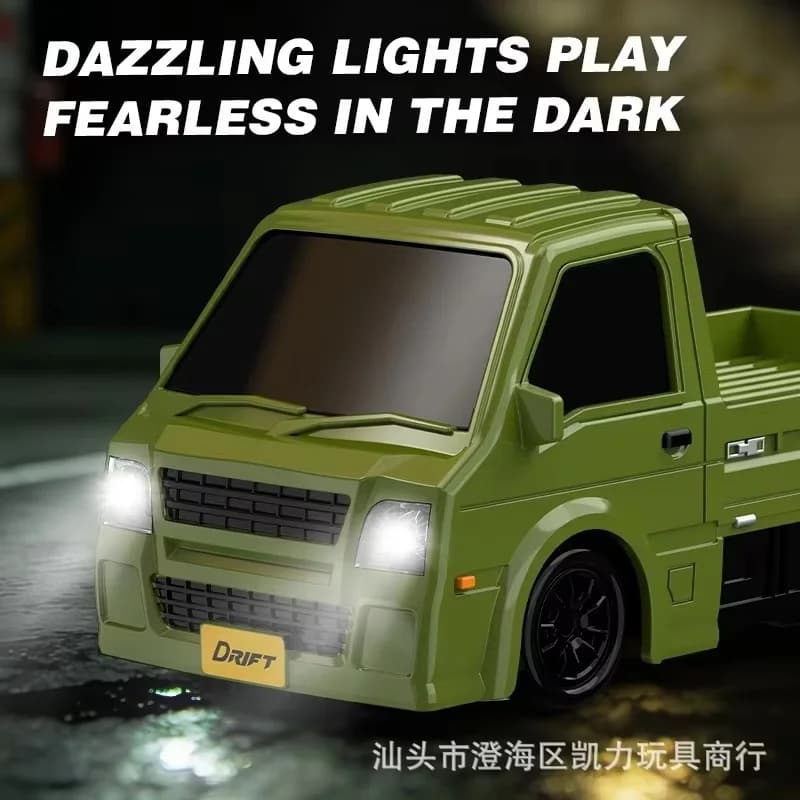 Camion da drift telecomandato in scala 1:64, mini camion da corsa da tavolo, squisito giocattolo per bambini, per giochi al coperto.