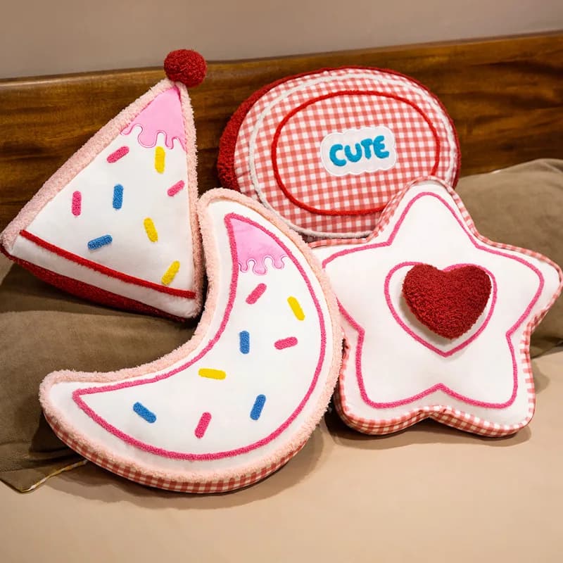 Cuscino decorativo a griglia rossa con stelle, luna, cuore, triangolo, ellisse, per divano, letto, cuscino lombare, per decorazioni e ornamenti per la casa