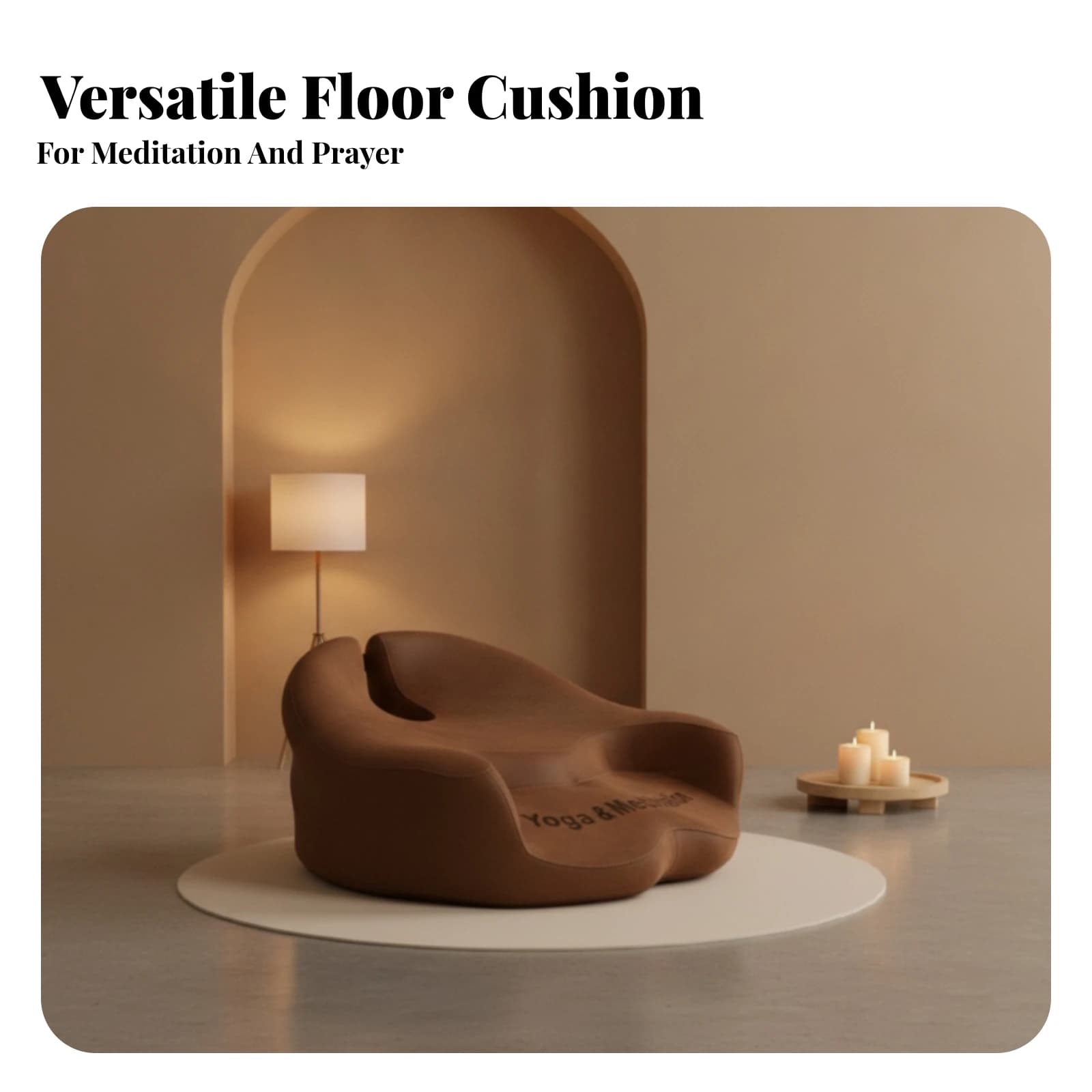 Meditation Seat Cushion Padded Mindfulness Cushion Cutout Carry Opening