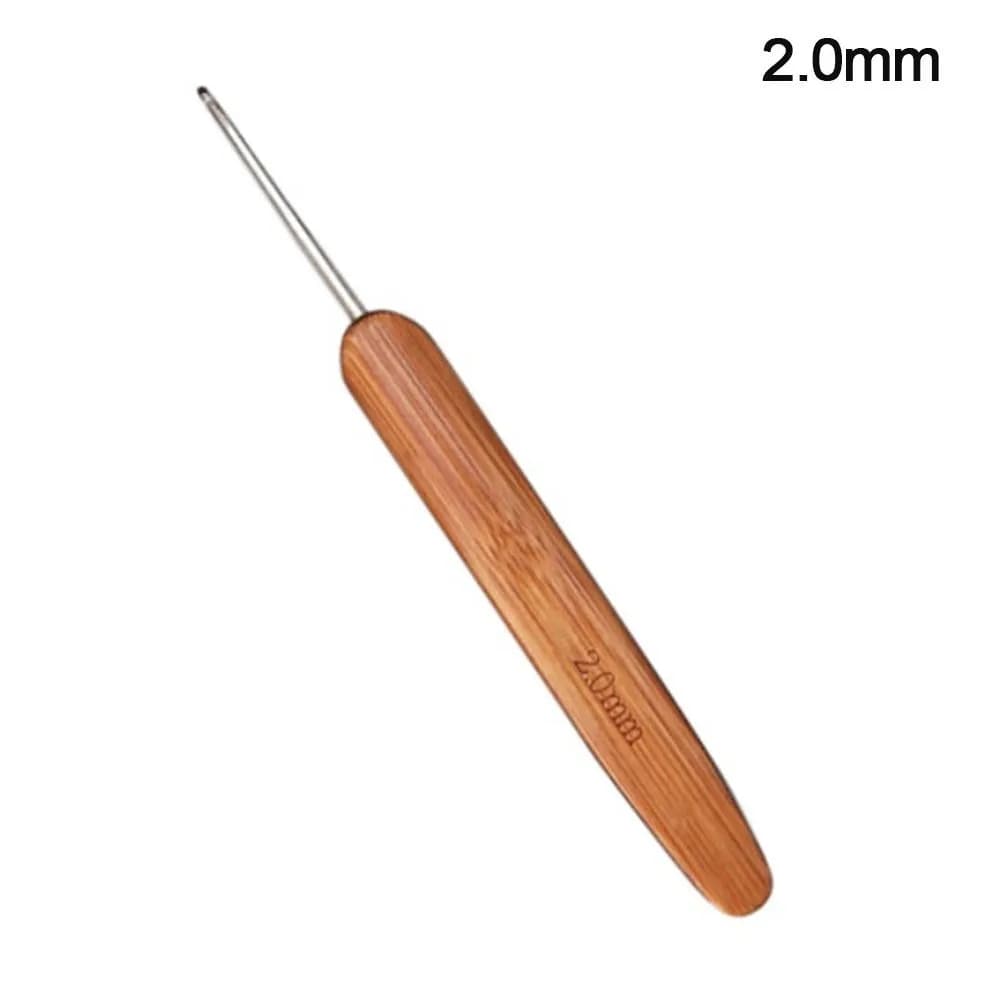 New Bamboo Wooden Crochet Hooks Small Size Long Knitting Crochet Bamboo Handle Crochet Blanket Shawl