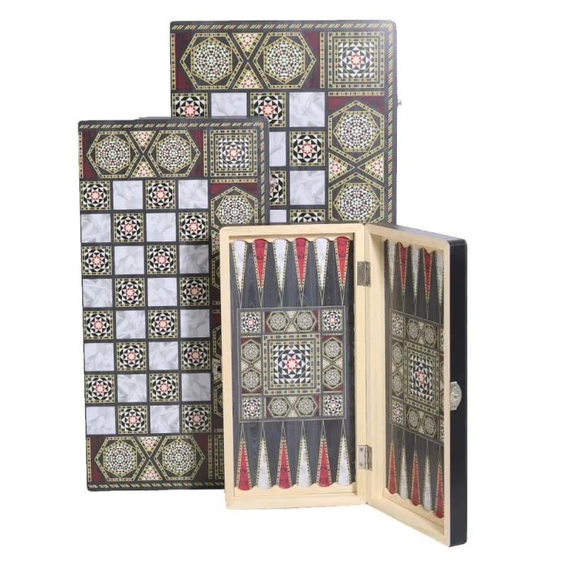 Wooden Portable Folding 3 in 1 Chessboard High-End Sensation for International Chess Casual Entertainment For Family Travel