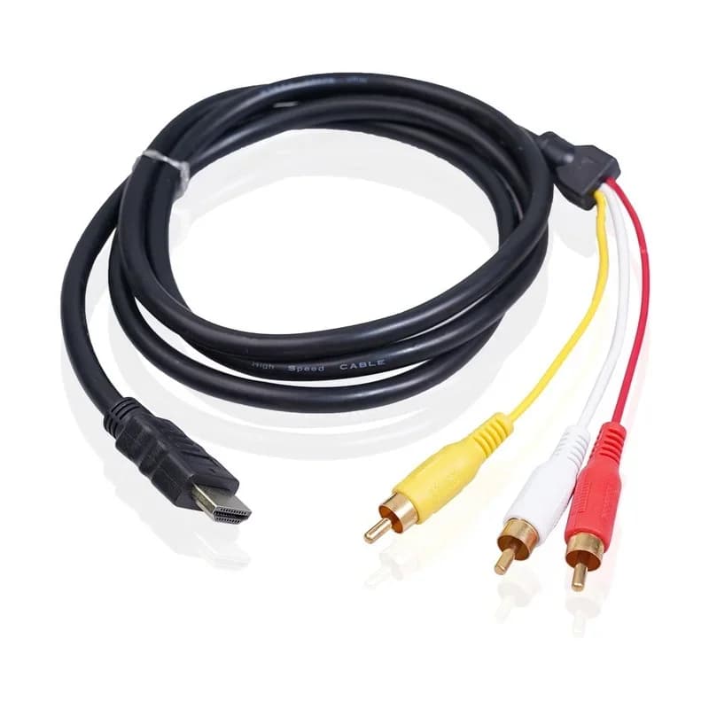 AV video cable conversion component 1.8 m black compatible HDMI male to 3 RCA audio components