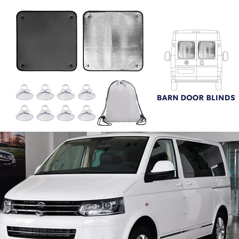 2 pz Tende Parasole Termiche Spesse per Finestrini Peugeot Boxer Citroen Relay, Tende Isolanti Termiche per Porte Scorrevoli Fiat Ducato