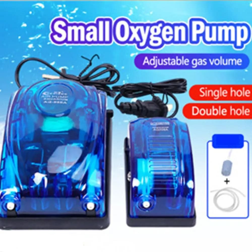 Single/Double Holes Aquarium Oxygen Air Pump Low Noise Water Proof Hydroponic Oxygen Aerator Ultra Silent Small Oxygen Machine