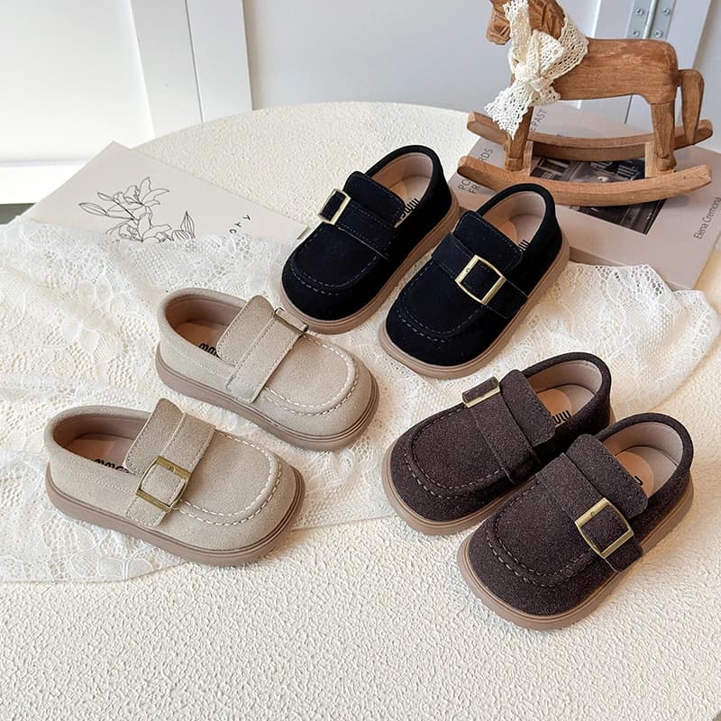 Girl's Moccasins for Kids Autumn Round Toe Slip-on Cucito Chic Low Shoes for Kids Solid Colors Wholesale All-match Comfortable children's shoe 4-6 years