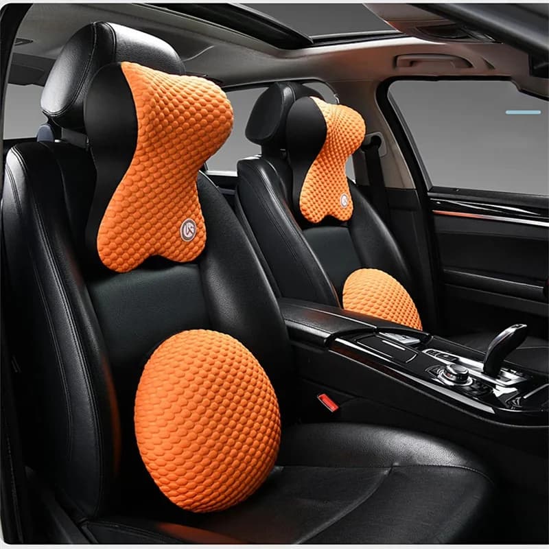 Cuscino in vita per auto cuscino di supporto lombare comodo cuscino per poggiatesta in cotone Memory cuscino per il supporto dello schienale del conducente del veicolo