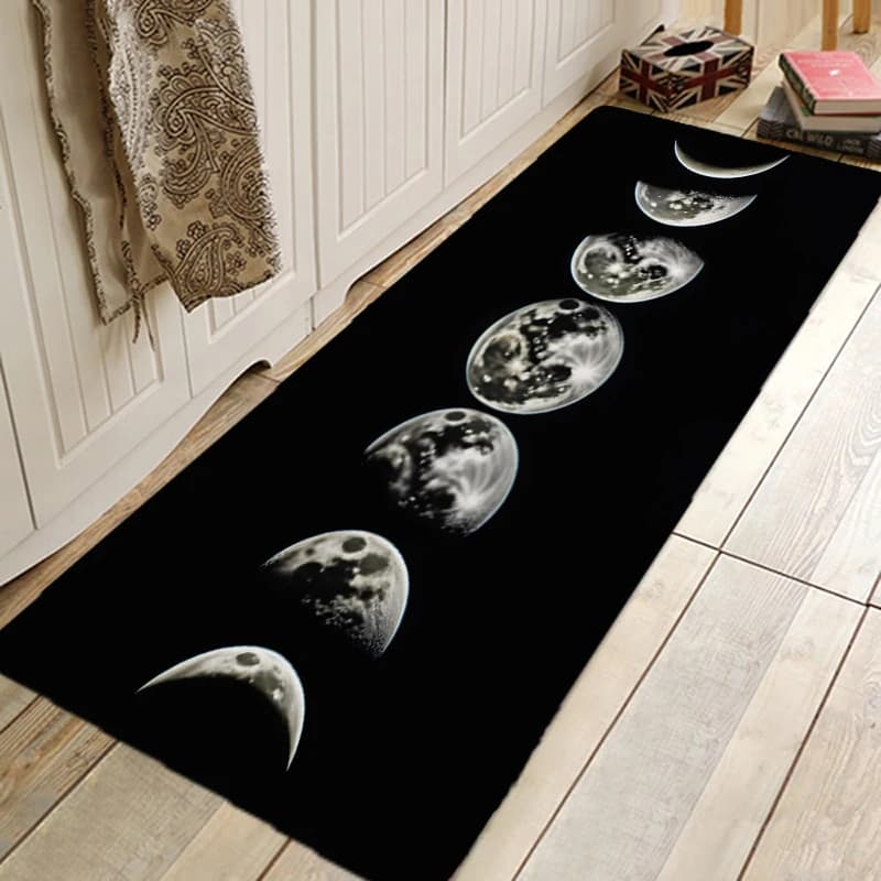 La luna stampa camera da letto tappeto ingresso semplice antiscivolo flanella bagno soggiorno corridoio tappetini tappeto comodino tappetini