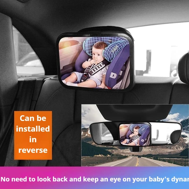 Specchietti per auto per bambini da 2 pezzi specchietti per sedili posteriori per auto regolabili rivestiti sul poggiatesta montati per bambini accessori per il monitoraggio della sicurezza del bambino