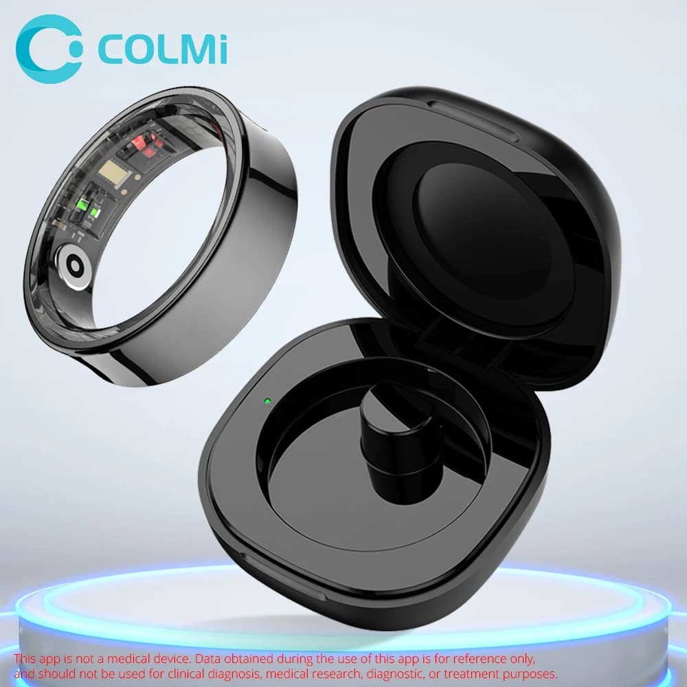 2024 COLMI R09 Smart Ring for Woman Man, Heart Rate Blood Oxygen Monitor, 5ATM and IP68 Waterproof for Android iOS