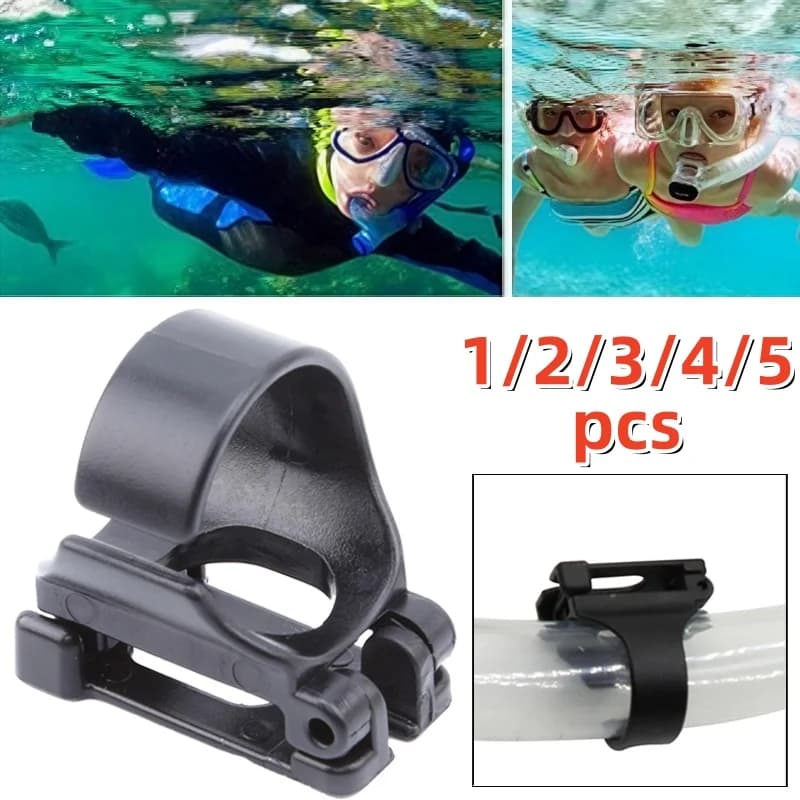 Set of 1/2/3/4/5 Universal Clips for Snorkel, Air Hose Supports, Diving Equipment Accessories and Snorkeling