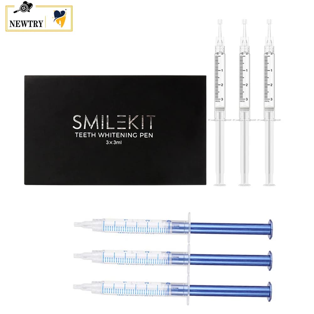 Teeth whitening gel with gift box Boutique syringe for carbammide gel at 44% of bleach dental tooth peroxide for oral hygiene pen