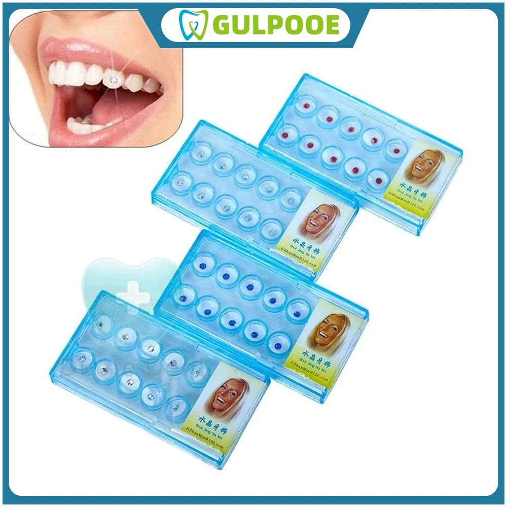 GULPOOE Dental Tooth Decoration Diamond Crystal Ornament Oral Hygiene Ornament Teeth Ornament Decor Brilliant Teeth Whitening