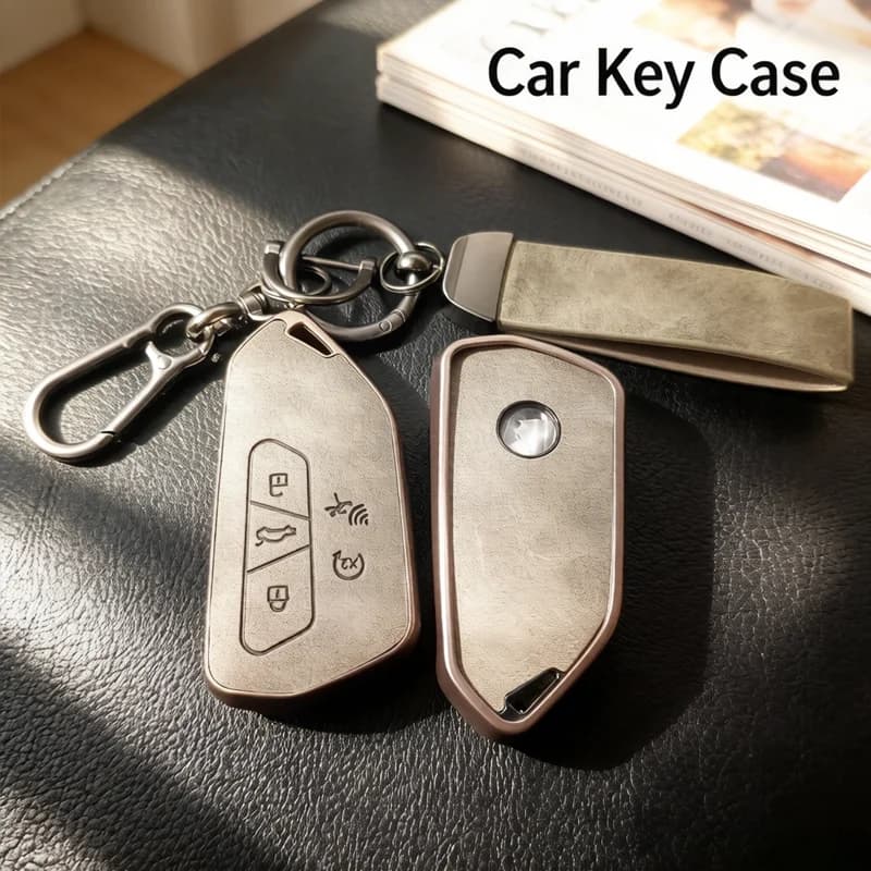 2024 2025 per VW Atlas Cross Sport Custodia Protettiva per Chiave Telecomando Ultra Leggera 5 Pulsanti con Anello Portachiavi Accessori