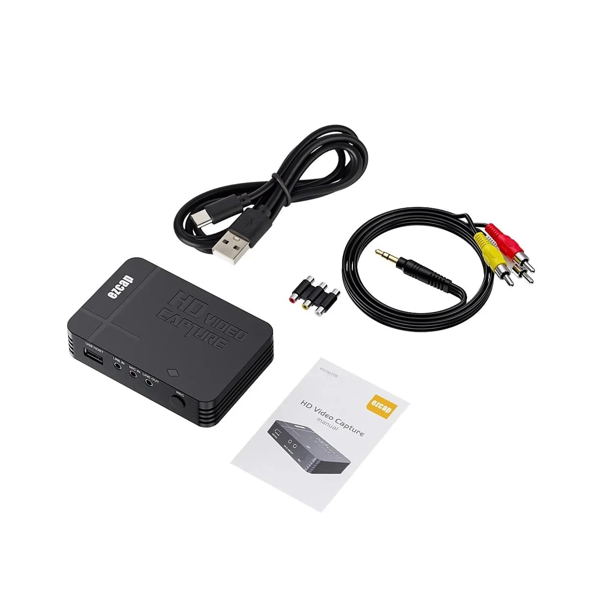 1080p HDMI AV Video Capture Card Game Recorder One Button Record To USB Flash Drive U Disk Mic Line in Audio Mixing HDMI Loop