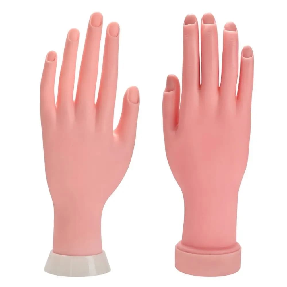Kit di protesi fai da te pieghevoli Manichino acrilico morbido rimovibile Modello di allenamento artistico in plastica Strumento di pratica in silicone per dito a mano Chiodo