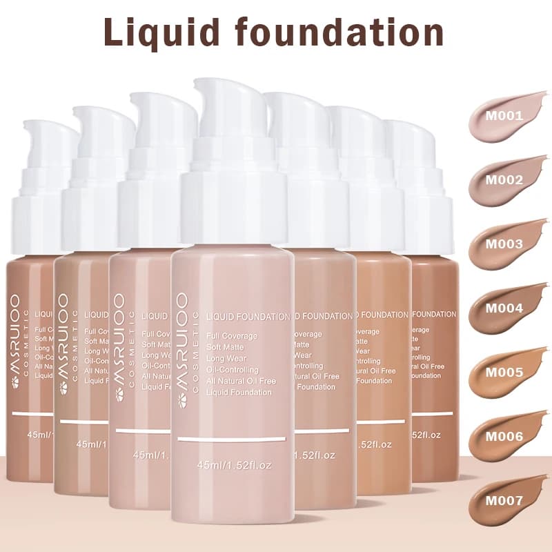 1PC trucco viso fondotinta liquido controllo dell'olio correttore duraturo impermeabile liquido copertura completa Base opaca trucco professionale