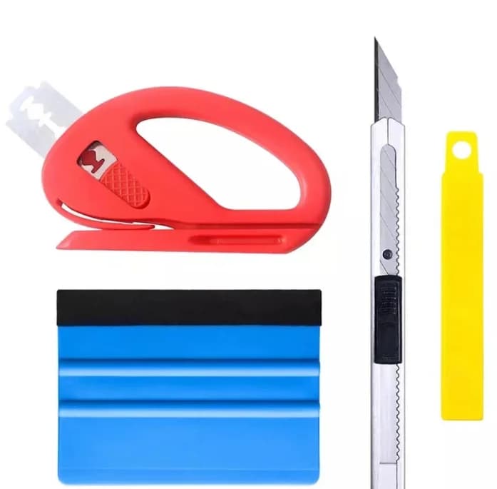 4pcs Car Vinyl Wrap Tools Film Squeegee Scraper Vehicle Sticker Installation Kit Cutter Knife Car Styling Auto Car Accessories
