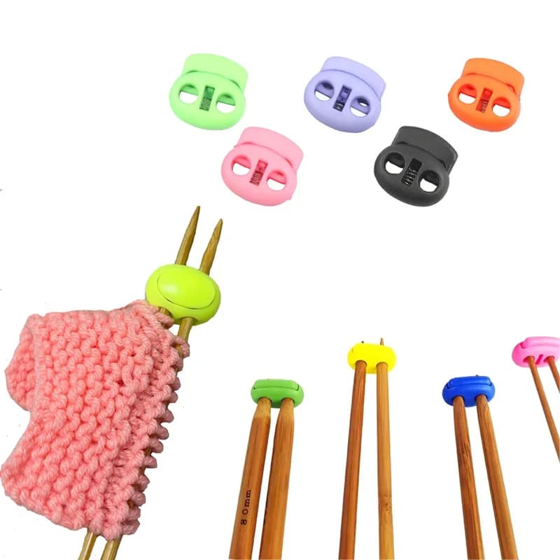 5 pz/set Colorato Tappi Per Aghi Per Maglieria Doppio Foro Punta Dell'ago Protezione Per Maglieria E Uncinetto Forniture Accessori Per Maglieria