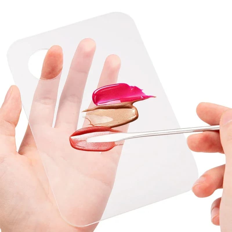 1/5 Pezzi Spatola in Acciaio Inossidabile a Doppia Punta per Trucco, Bastoncino per Miscelare Fondotinta e Crema, Strumento Cosmetico per Make-up