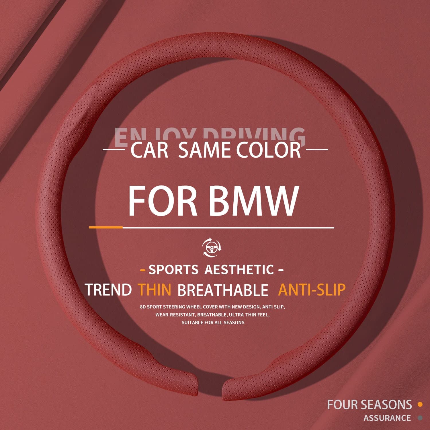 Adatto per coprivolante per auto BMW serie 357 X1 iX3 X2 X5 X6 X7 M4 GT320 li330 325 ultrasottile quattro stagioni traspirante