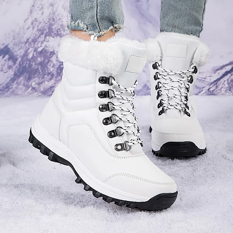 Stivali da neve Sneakers con plateau da donna Scarpe da trekking all'aperto Scarpe invernali antiscivolo Stivaletti caldi in pelliccia per donna Botines femminili