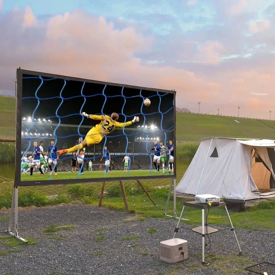 16:9 Schermo per proiettore portatile da esterno/interno da 120 pollici 150 pollici 16:9 4K con supporto e borsa per il trasporto