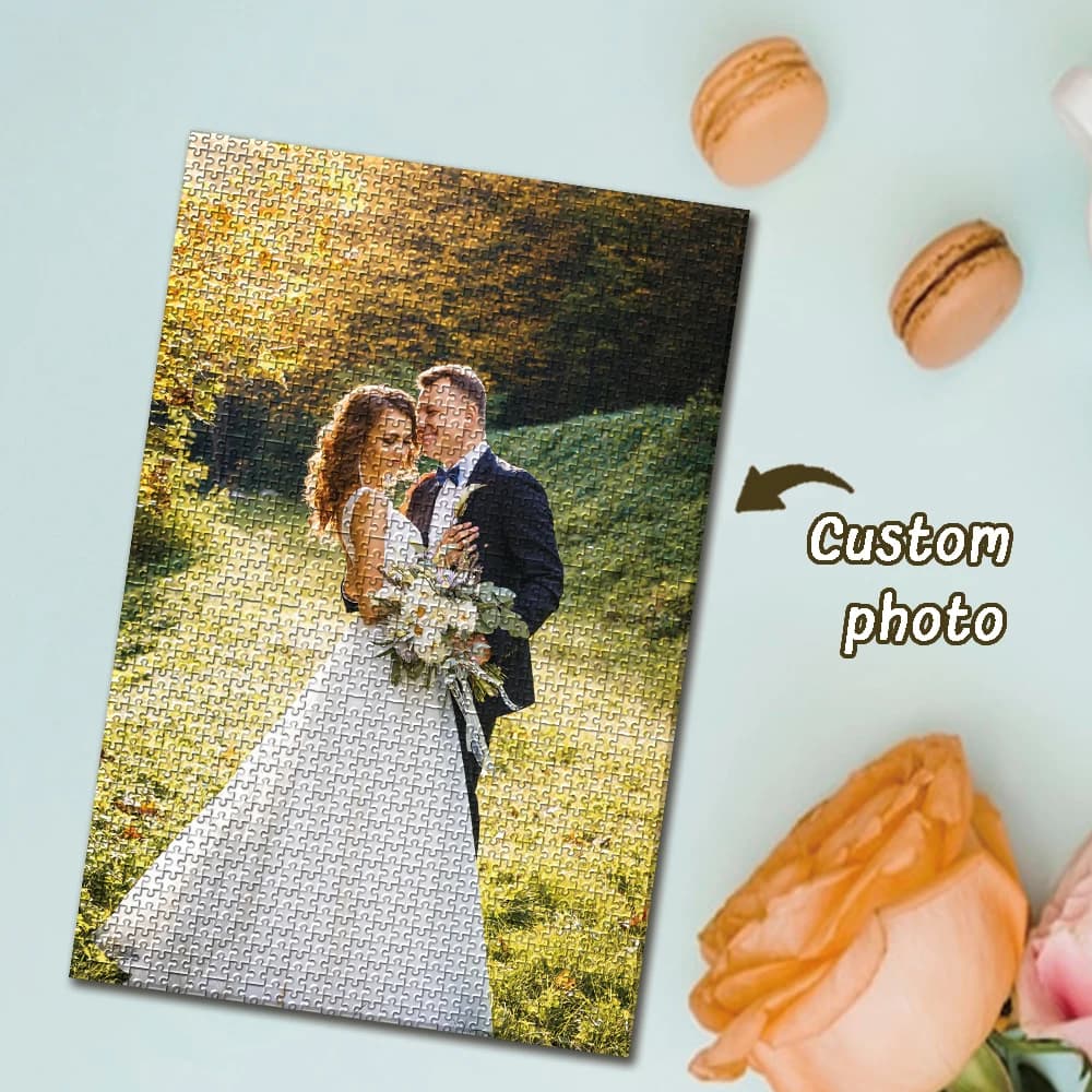 Personalized Wooden customized photo puzzle, Simple holiday gifts to commemorate precious memories