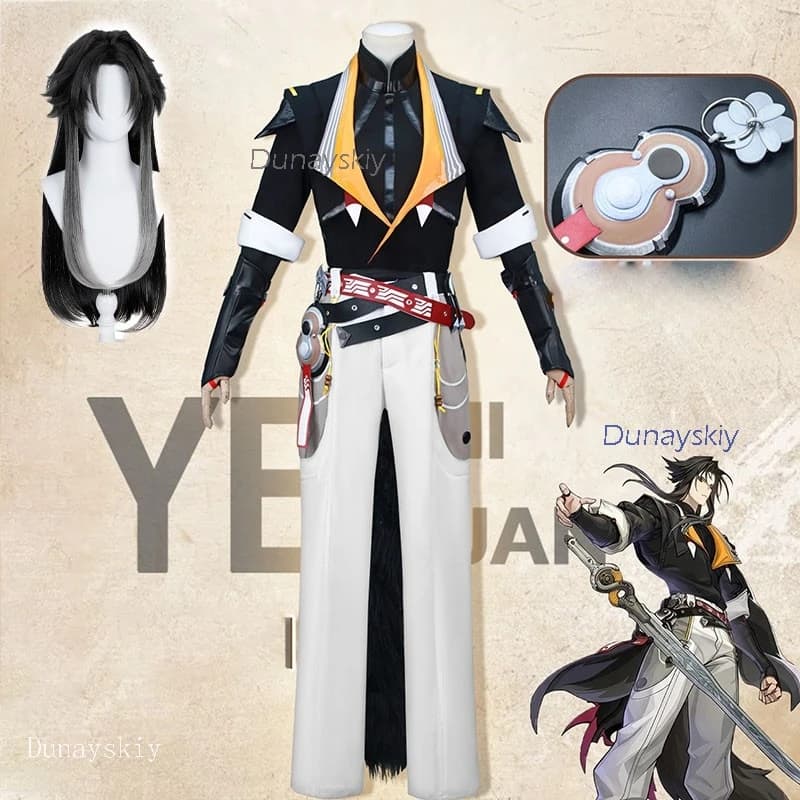 Costume Cosplay di ZZZ Ye Shiyuan il Schiavo, Parrucca, Abiti del Gioco Zenless Zone Zero, Uniforme, Disfraz A-Yuan, Costume da Uomo per Halloween e Giochi di Ruolo