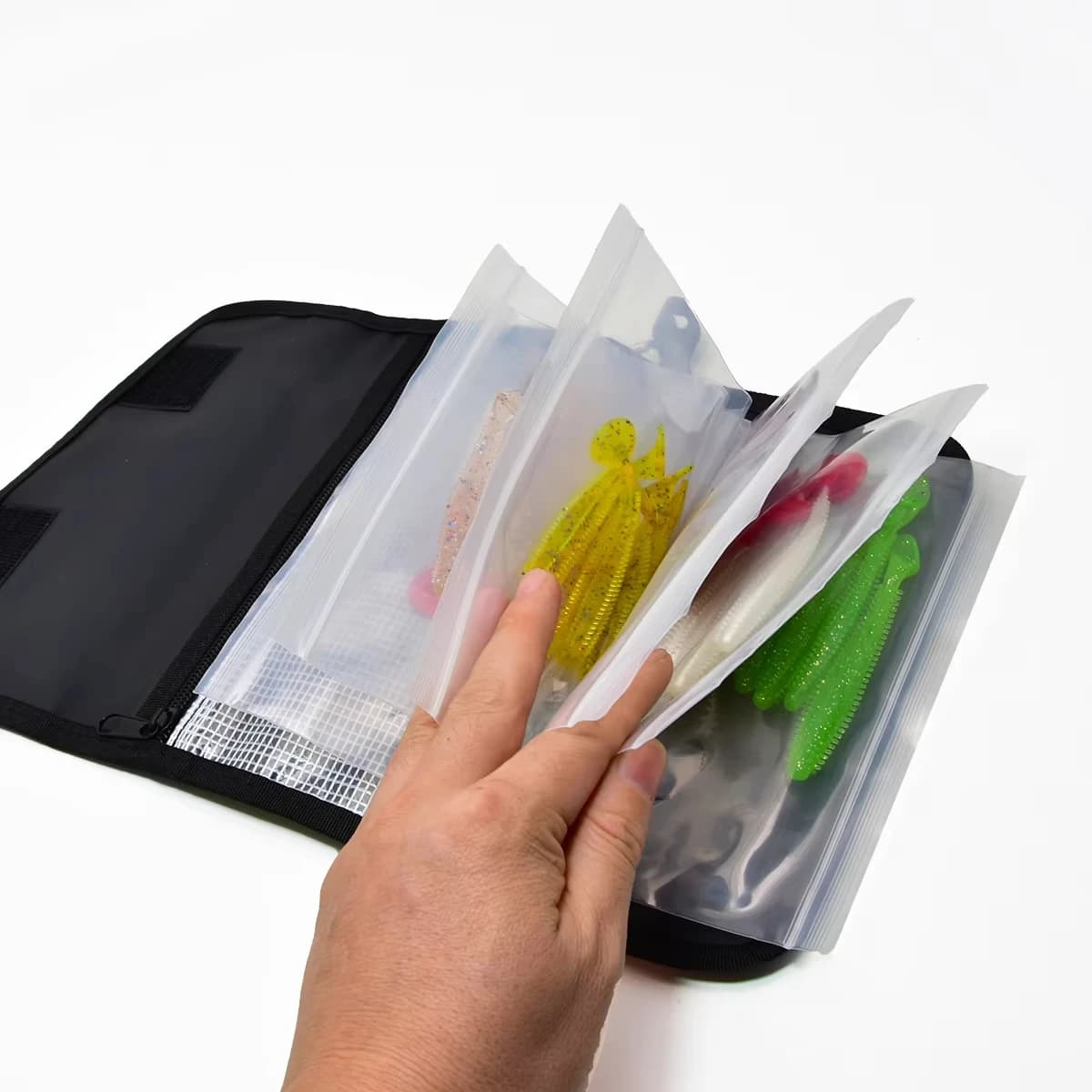 Luya bait bag, PVC waterproof case with dividing for exposure and organization of fishing baits, accessories for fishing gear box, travel equipment