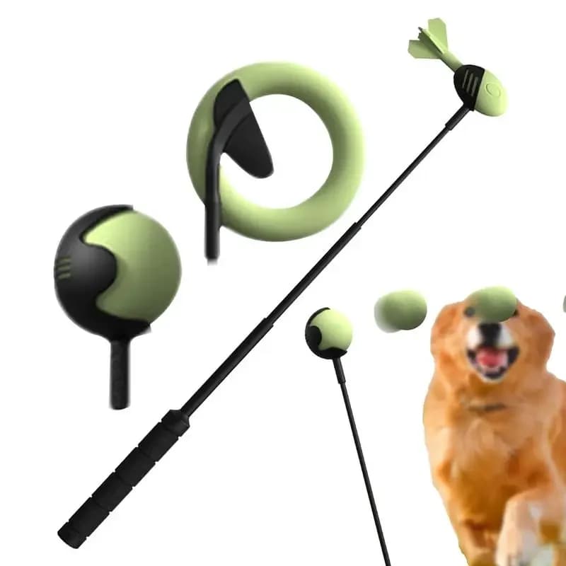 Throwing Pole Dog Toys Pet Stick Hand Ball Tennis Launcher Outdoor Training Supplies New