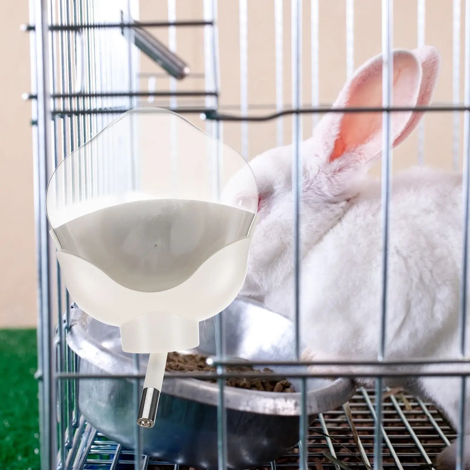 Bottiglia d'Acqua per Criceti 120ml, Distributore Automatico di Acqua per Animali Domestici, Abbeveratoio Antigoccia per Porcellini d'India e Conigli