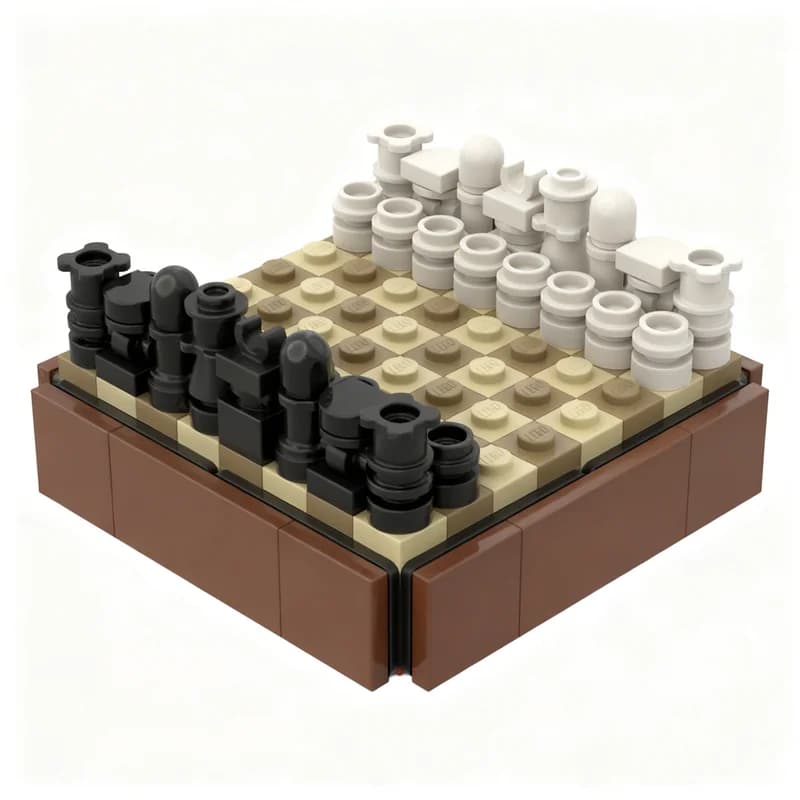 197pcs MOC Ideas CUUSOO Nano Chess Set Model Building Blocks Architecture Idea Education DIY Brick Birthday Christmas Gifts Toys