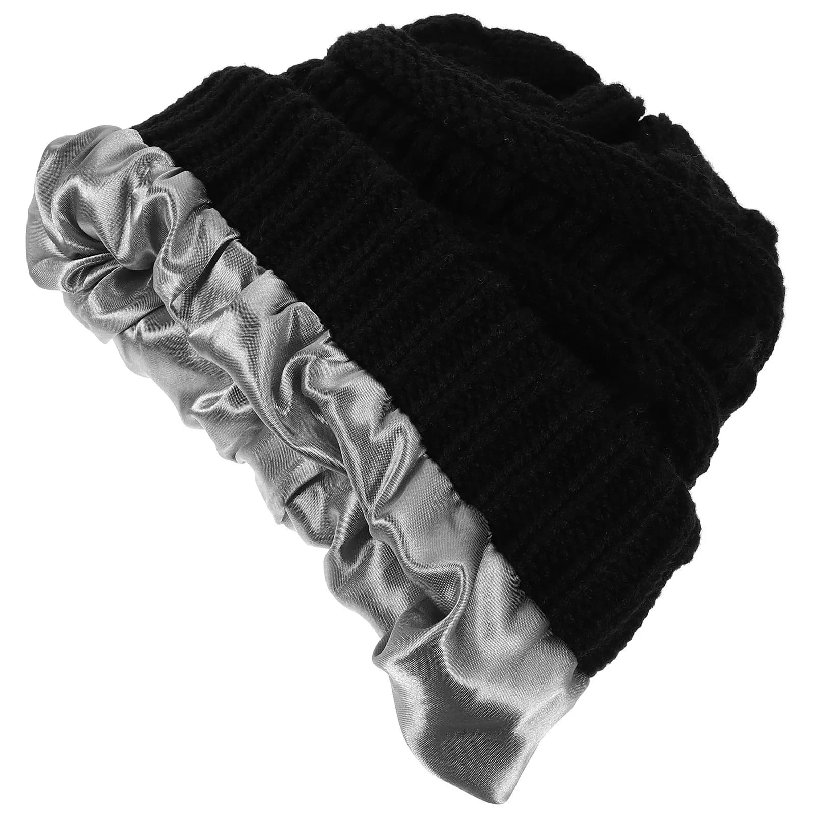 Berretto Invernale da Donna in Fibra Acrilica, Cappello Lavorato a Maglia Caldo Senza Visiera, Comodo e Aderente, alla Moda, Tinta Unita