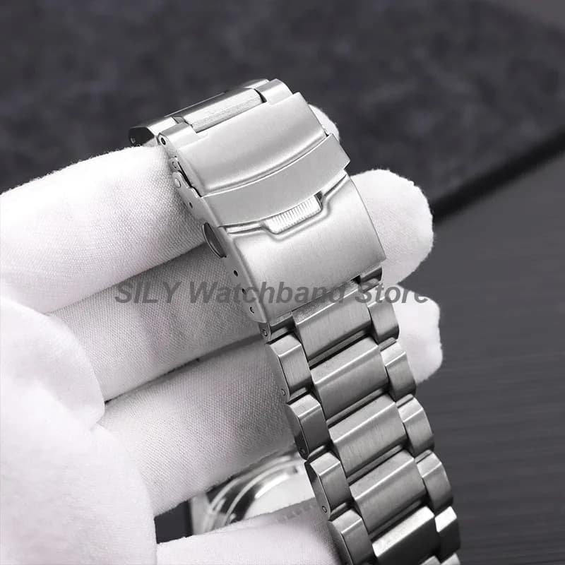 Cinturino Pieghevole in Acciaio Inossidabile Solido 18/19/20/21/22/23/24/25mm per Uomo e Donna, Compatibile con Rolex e Omega