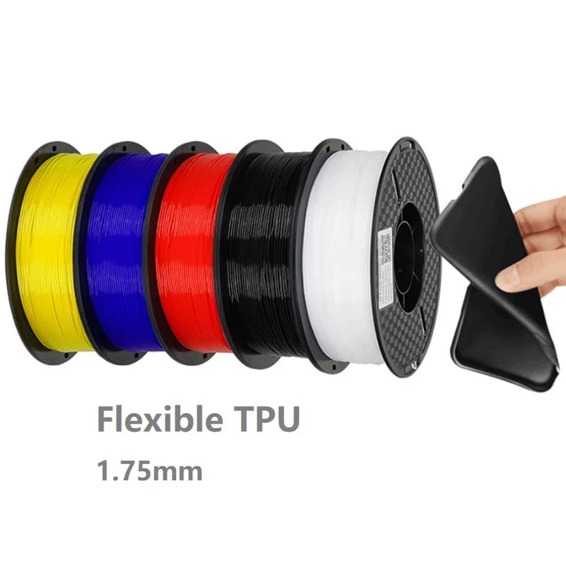 3D Printer Filament Flexible TPU 1,75 mm 95A Soft 3D Printer Filament Rainbow 250g 1 kg Bobbin 3D Plastic Material Transparent Black