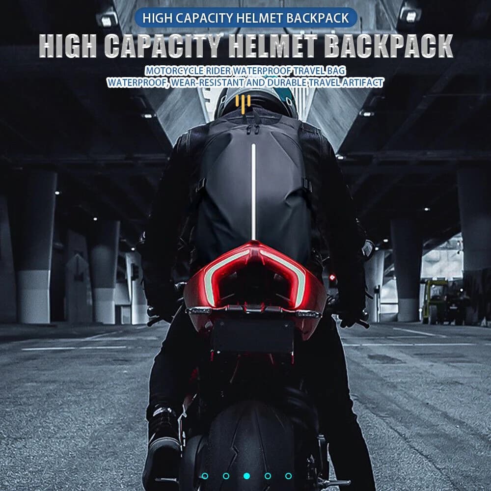 Zaino da moto Impermeabile Sport all'aria aperta Casco da equitazione Zaino da locomotiva Borsa per laptop da viaggio d'affari