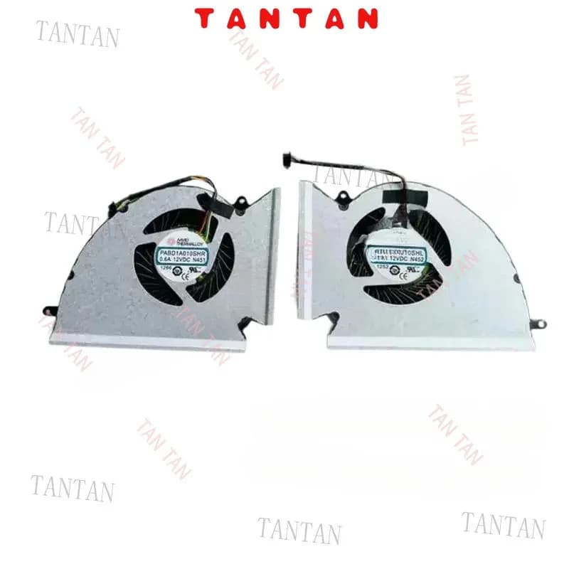 WYORESY PABD1A010SHL PABD1A010SHR N452 N451 Nuovo per MSI GP76 GE76 WE76 CPU GPU VENTOLA DI RAFFREDDAMENTO DC12V 0.6A NNNN