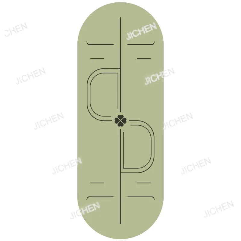 PU rubber oval yoga mat, professional yoga mat and indoor fitness, anti-slip and shockproof, thickened floor mat for domestic use
