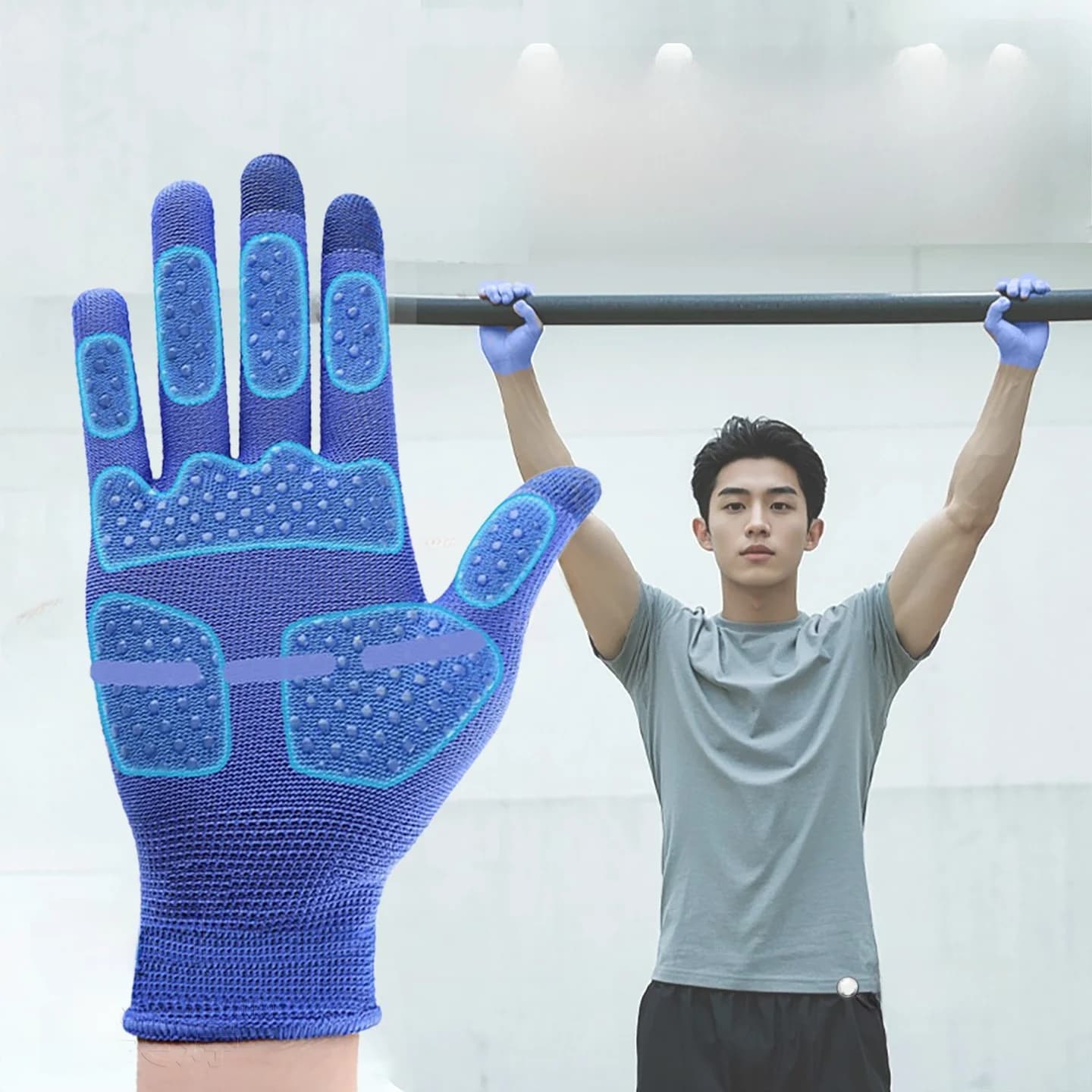 Women's Anti-Slip Gloves for Fitness, Pilates, Cycling, Traction Bar, Kettlebell Training and Hand Protection for Workmanship with Single Bar and Iron