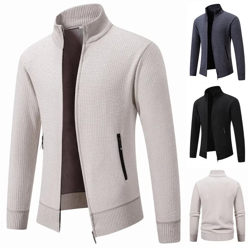 Winter men's sweater knitted jacket men's cardigan stand-up collar casual sweater jacket
