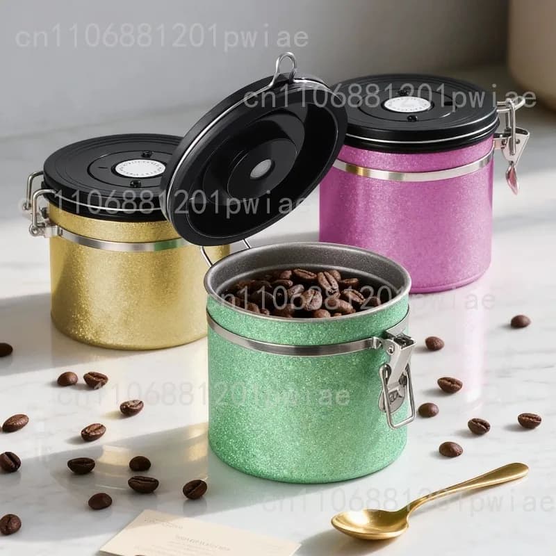 Coffee Bean Airtight Container, Household Storage Jar, Colorful Storage Jar